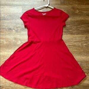 Place Red Short Sleeve Dress L